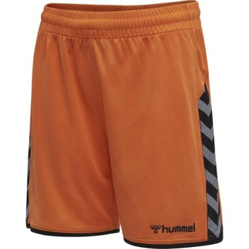 HUMMEL POMARAŃCZOWE KRÓTKIE SPODENKI SPORTOWE LOGO 82V HMR__164