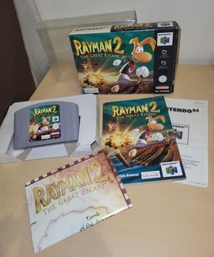 RAYMAN 2 THE GREAT ESCAPE - NINTENDO 64 N64 KOMPLET MAPA +PROTEKTOR IGŁA!!!