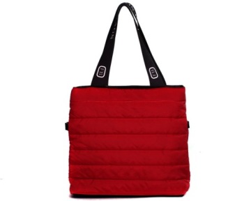 СТЕГАНАЯ СУМКА-ШОППЕР SOLOME БОРДОВОГО ЦВЕТА