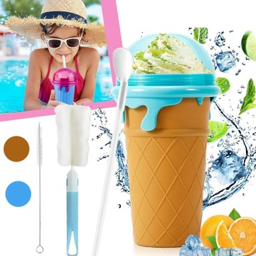 KUBEK DO MROŻONYCH FILIŻANEK SMOOTHIE, NA IMPREZĘ RODZINNĄ, PRZENOŚNY KUBEK