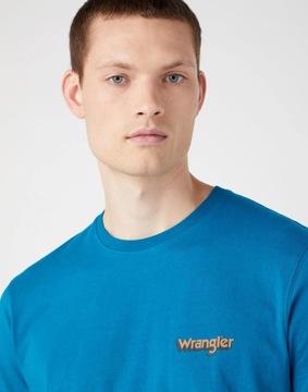 Wrangler GRAPHIC LOGO TEE Ocean Depths KOSZULKA T-SHIRT MAŁE LOGO M