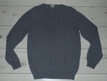 BENETTON SWETER MĘSKI 100% WEŁNA MERINO r. L