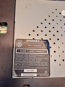АВТОМОБИЛЬНЫЙ МОНИТОР CLARION DVD CLARION OHM888VD