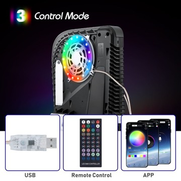 8-цветная светодиодная лента RGB с пультом дистанционного управления для консоли PS5