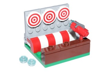 LEGO WESOŁE MIASTECZKO STRZELNICA BROŃ TARCZE PŁYTKA 6x6, NOWE