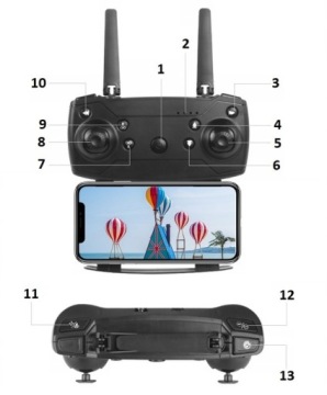 Дрон С КАМЕРОЙ HD PRO 350M 2 КАМЕРЫ ИГРУШКА ДЛЯ ДЕТЕЙ СКЛАДНАЯ + БЕСПЛАТНО