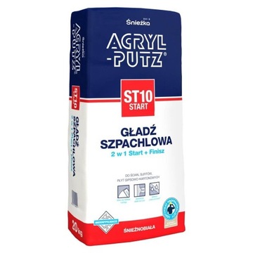 Gładź Szpachlowa Acryl Putz Start ST10 20 kg Śnieżka