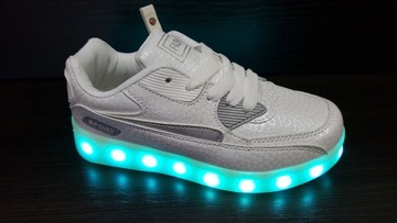 LED SHOES Спортивные кроссовки GLOWING WHITE USB 36
