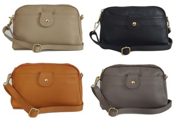 Большая, вместительная сумка XXL Vera Pelle, удобная сумка через плечо, итальянская кожа, Бежевый