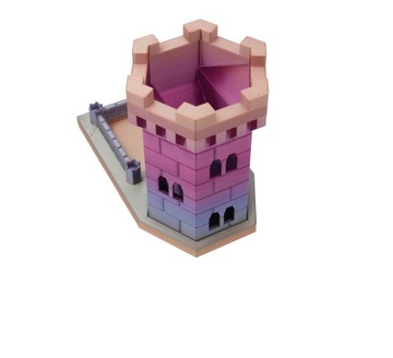 Шестиугольная башня из кубиков - Радужная конфета Dice Tower