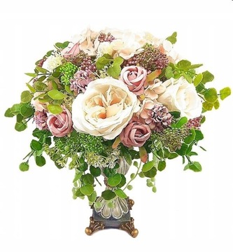 OZDOBNY BUKIET GAŁĄZEK Z ZIELONYMI LISTKAMI