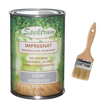 Impregnat do drewna SPEKTRUM - 1 litr - szary