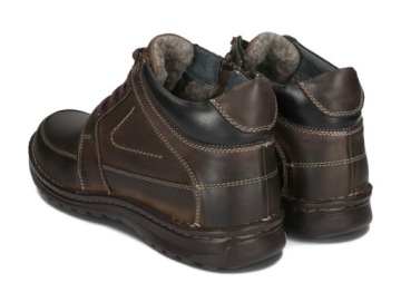 ЗИМНИЕ БОТИНКИ С УТЕПЛЕННЫМИ лодыжками, КОЖА 184 CBR R 46