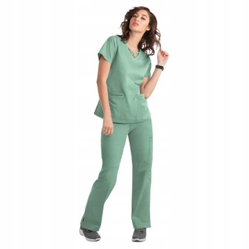 NOWY KOMPLET MEDYCZNY KOSZULKA SPODNIE UNIFORM DAMSKI PROMOCJA!!, XS