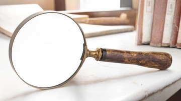 Lupa szkło powiększające 23cm dekoracyjna gabinetowa