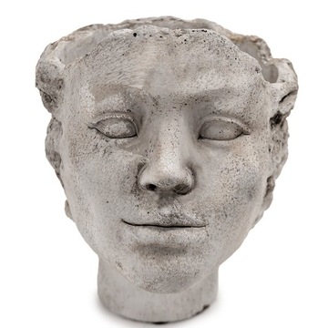 Крышка для вазона, серая, бетонная головка, 20х20