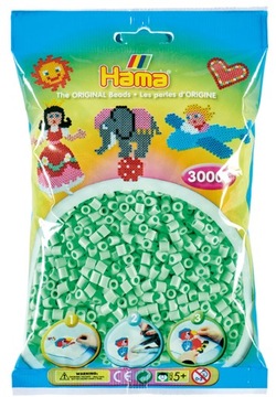 Koraliki MIĘTOWE pastelowe 3000 szt. HAMA 201-98