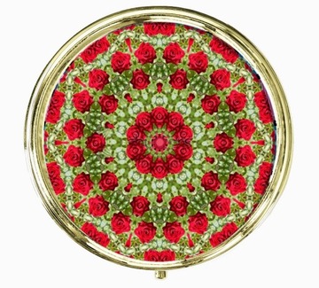 КРУГЛОЕ МЕТАЛЛИЧЕСКОЕ КАРМАННОЕ ЗЕРКАЛО С ЗАЖИМОМ