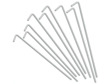 ШПИЛЬКИ ДЛЯ ТЕНТОВ ТЕНТНЫЕ ЗВЕЗДЫ ТВЕРДЫЕ АНКЕРЫ СТАЛЬ 22см 10 шт. КРЮЧКИ