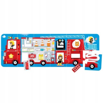 Czuczu Puzzle S Dírou Hasičský Vůz 32 Dílů Ideální Puzzle Pro 2 Roky