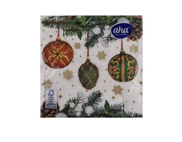 SERWETKI PAPIEROWE ŚWIĄTECZNE AHA 33 cm x 33 cm