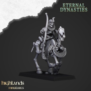 Ancient Skeletal Cavalry with Bows #1 Highlands Miniatures