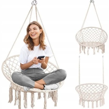 ПОДВЕСНОЙ СТУЛ БОХО КАЧЕЛЯ ГНЕЗДО АИСА ДЛЯ ДОМАШНЕГО САДА 80 XXL