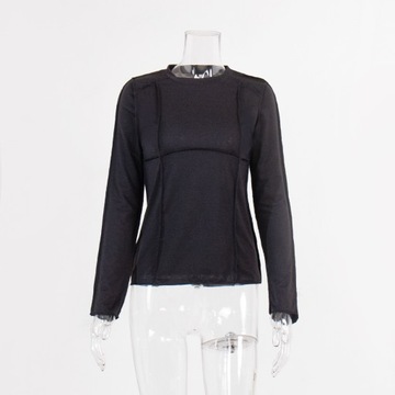 Элегантная женская футболка с круглым вырезом, р.