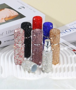 5ml 10ml Portable Perfume Spray Bottle Rhinestone Inlaid Refillable