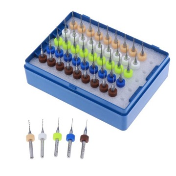 50 szt. Zestaw węglika wolframu 0,5 mm .9 mm, mini wiertło 1/trzpień do druku