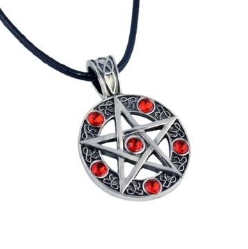 Пентаграмма ожерелье красные камни сверхъестественные из этого мира декан