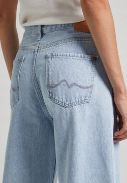 Pepe Jeans zbo spodnie szerokie jeans kieszenie nogawki 24/28 NH4