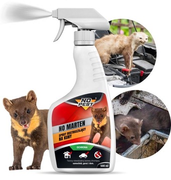 SPRAY PREPARAT ŚRODEK NA KUNY PRZECIW KUNOM NO PEST NO MARTEN 500ML