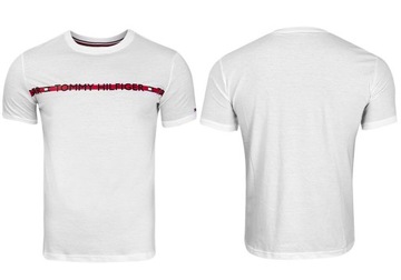 TOMMY HILFIGER KOSZULKA MĘSKA T-SHIRT WHITE r.L