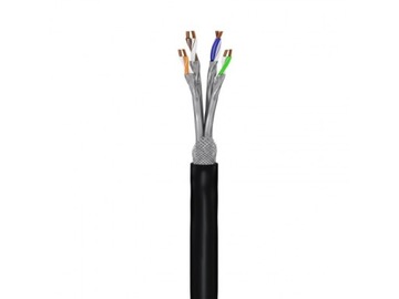 Kabel sieciowy zewnętrzyny CAT 7 S/FTP (PiMF) czarny