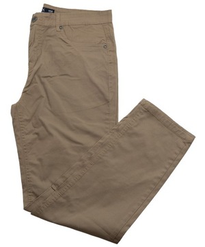 ПОВСЕДНЕВНЫЕ ПРЯМЫЕ ВЕСЕННИЕ БРЮКИ ИЗ ХЛОПКА ТЕМНО-БЕЖЕВЫХ W52