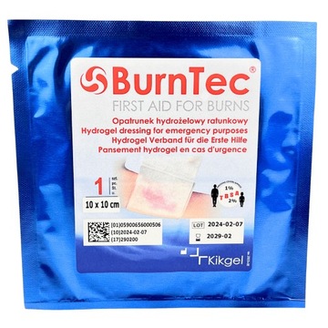 Hydrożelowy opatrunek ratunkowy 10x10cm BurnTec Kikgel