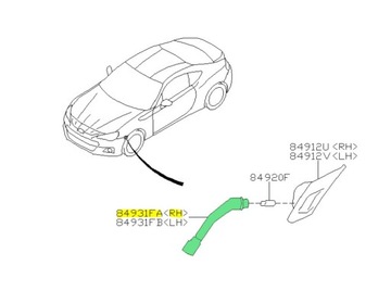 PŘÍVOD SVĚTLA OBRYSOVÉ NÁRAZNÍKU SUBARU BRZ PRAVÝ