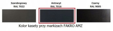 AMZ 092 1% Маркизная шторка для мансардных окон FAKRO 78x160 кассета - RAL 7016