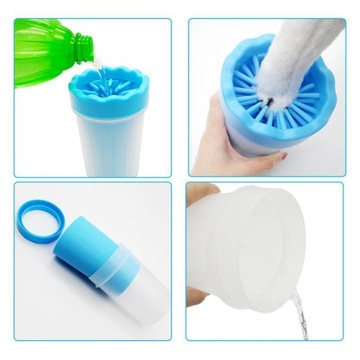 Портативная мойка для домашних животных Силиконовая лапа зеленая L