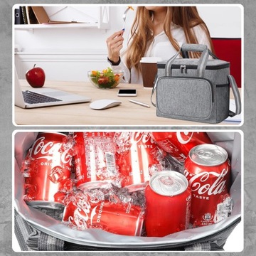 ТЕРМАЛЬНАЯ ПЛЯЖНАЯ СУМКА ДЛЯ ПИКНИКА БОЛЬШОЙ ХОЛОДИЛЬНИК ДЛЯ ЕДЫ НАПИТКИ ЛАНЧ-БОКС