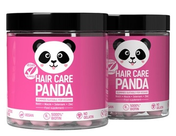 2x HAIR CARE PANDA - ŻELKI NA ZDROWE WŁOSY BIOTYNA