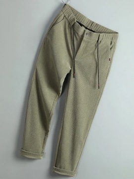 2023 New Men Pants Business Casual Banding Waist D