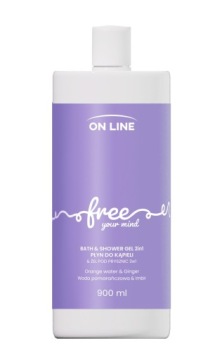 ON LINE Гель і засіб для купання 2 в 1 Free 900 мл