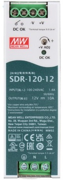 ИМПУЛЬСНЫЙ ИСТОЧНИК ПИТАНИЯ SDR-120-12 MEAN WELL