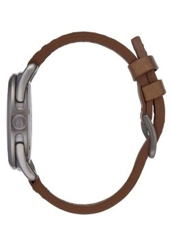 NIXON C39 LEATHER GUNMETAL CHESTNUT PREZENT