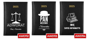 Календарь Черный А5 2025 Органайзер для заметок JUDGE CALENDAR *ИМЯ* Модель