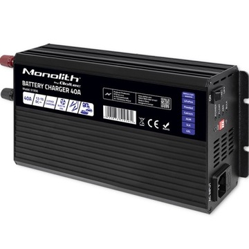 Inteligentna ładowarka do akumulatorów LiFePO4 AGM GEL SLA 40A 12V