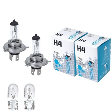 Żarówki 2x H4 VISION P43t 12V 60/55W + 2x W5W