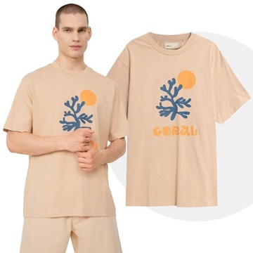 KOSZULKA MĘSKA OUTHORN T-SHIRT ODDYCHAJĄCA BAWEŁNA KRÓTKI RĘKAW SS23M461